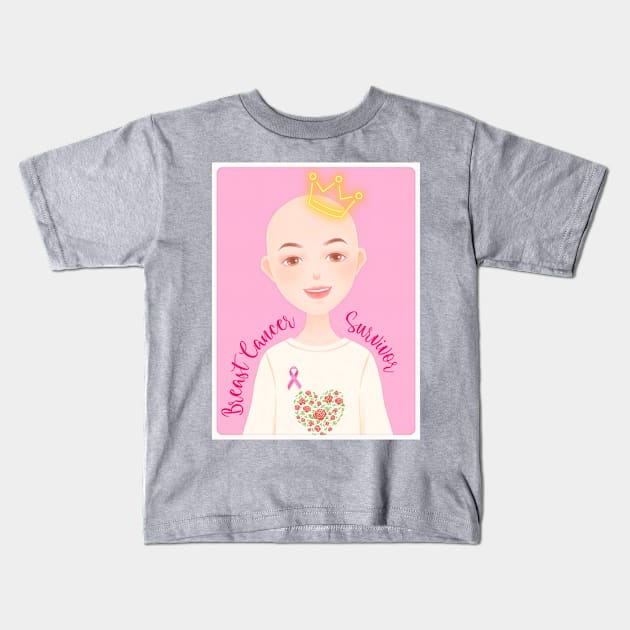 Breast cancer survivor Kids T-Shirt by Birdbox